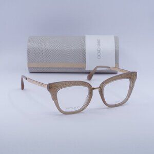 Jimmy Choo JC237 0FWM 00 Cat Eye 49mm Eyeglasses - Nude with Glitter